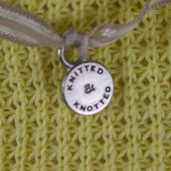 Anthropologie Knitted & Knotted Size Small Yellow Button Front Peplum Top NWOT - Picture 12 of 16